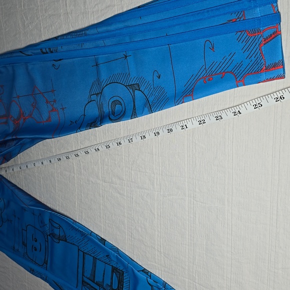 NWT Adidas x Lego® Tech Pack Tights Kids', Blue, Size L - Picture 10 of 13